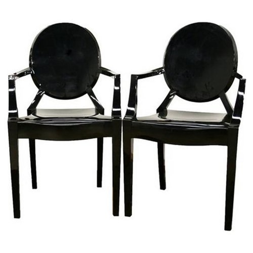 lackiert schwarze Stühle