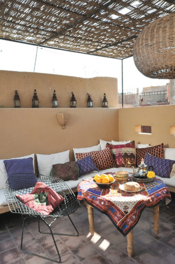 marokkkanisches Flair mittelmeer außenraum kissen couch