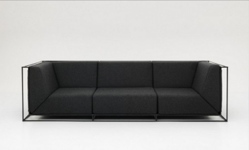minimalistisch Sofas schwarz couch