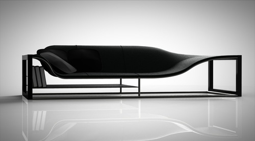 minimalistische Sofas schwarz