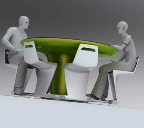 mobile modulare mini Küchen grün tisch stuhl