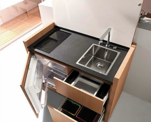 mobile modulare mini Küchen holz spüle kochherd