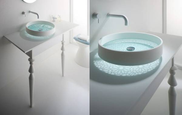 schickes Waschbecken badezimmer design rund