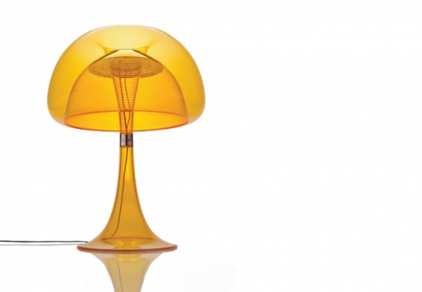 lampe aurelia von qisdesign farbig und durchsichtig in gelb