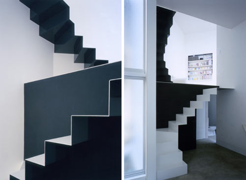 wunderschönes Treppenhaus schwarz