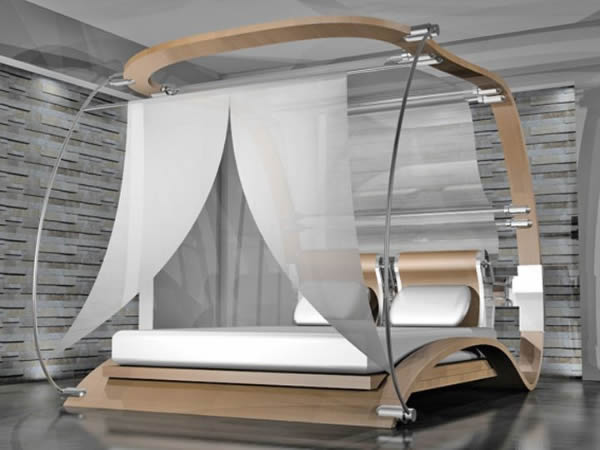 Design Ideen Himmelbetten schlafzimmer holz
