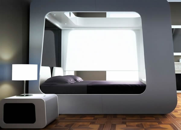 Design Ideen schlafzimmer Himmelbetten