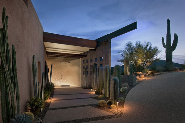 Haus Arizona geräumiges Interior atemberaubend Patio kaktus exterior landschaft