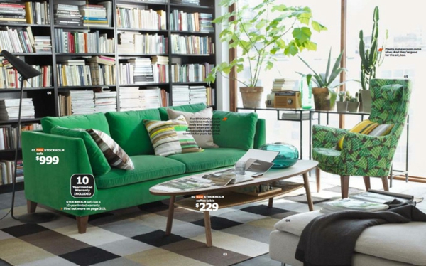 IKEA Katalogs Trends Ideen Inspiration grün couch