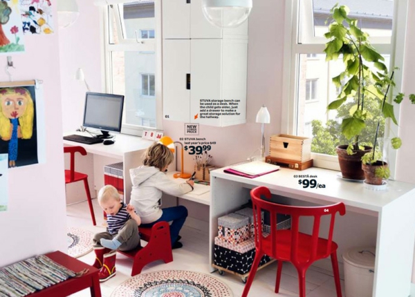 IKEA Katalogs Trends Ideen Inspiration schreibtisch rot