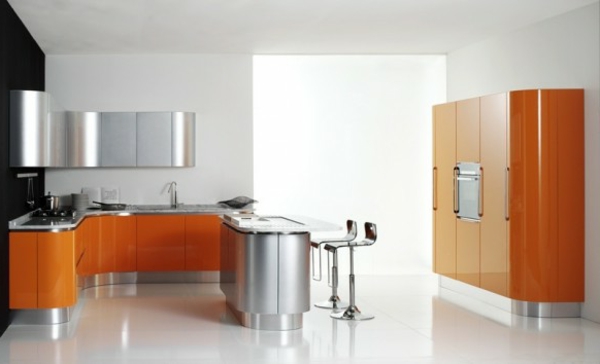 Küchen Designs Orange spüle barhocker