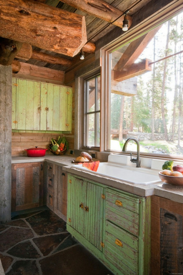 Küchenspülen Montagetyps altholz grün