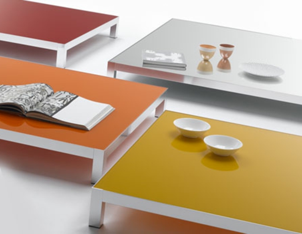 Modern Tische bunt orange gelb rot italien