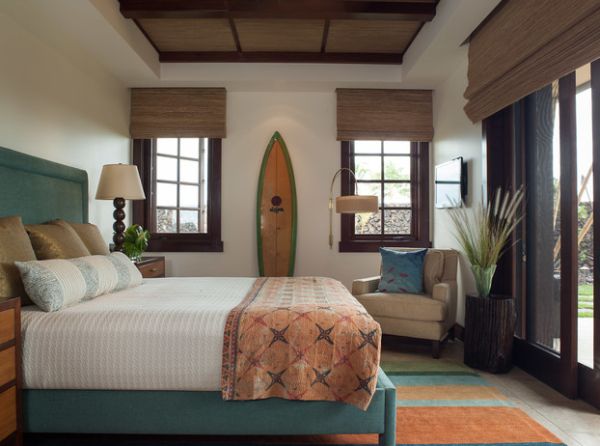 Seemännische Dekoration bett surfbrett schlafzimmer sofa