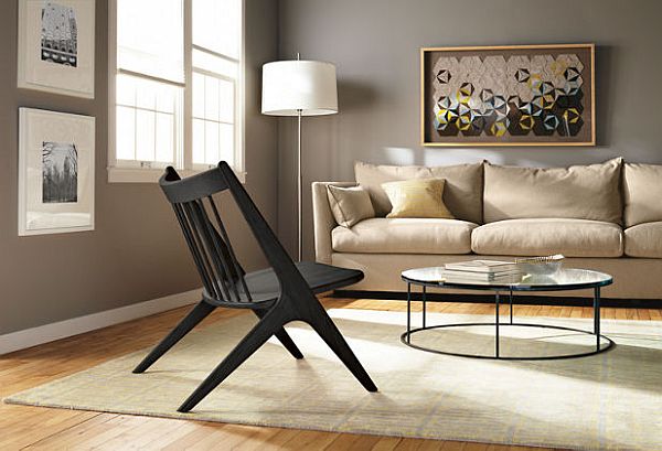 Stühle für das Wohnzimmer Holz schwarz stehlampe couch bild tisch
