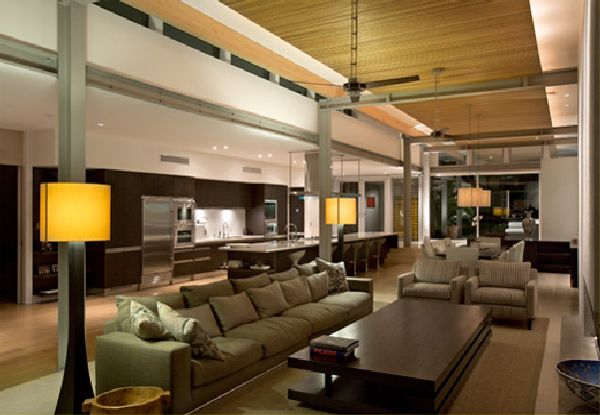Wohnraum Dekorationen couch kaffeetisch lampe