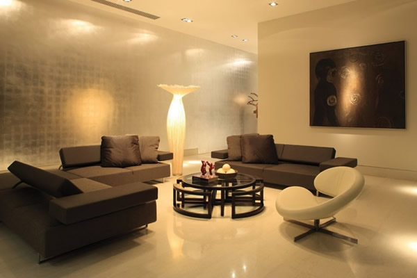 Wohnraum Dekoration  schwarz couch rund tisch weiß sofa