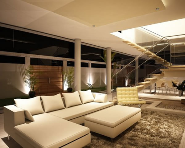 Wohnraum Dekoration  weiß couch kissen teppich