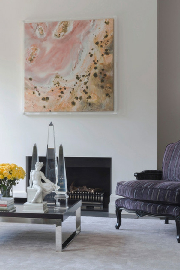 Wohnzimmer voller Kunst Schönheit bild sofa tisch