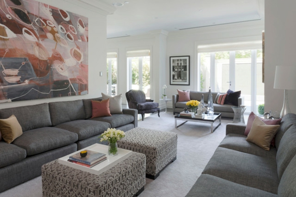 Wohnzimmer voller Kunst Schönheit couch tisch bild
