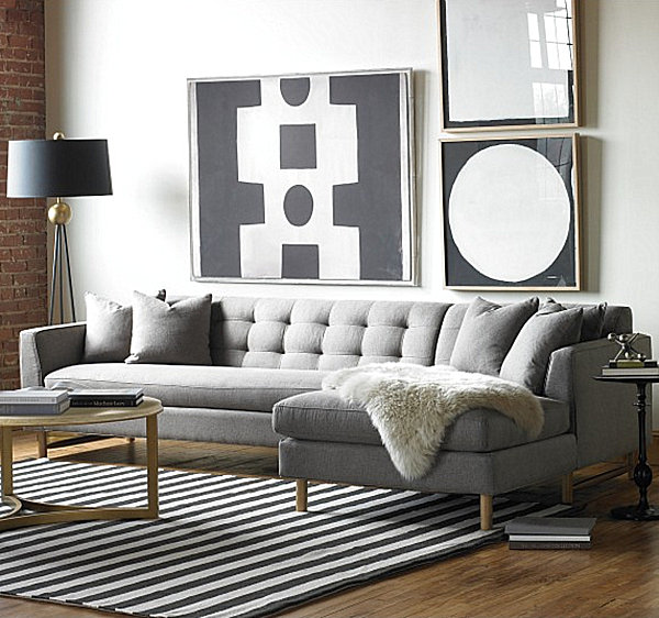 Wunderschöne Farbnuancen Haus couch grau teppich