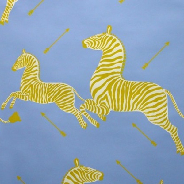 Wundervolle Wandtapeten blau gelb zebra
