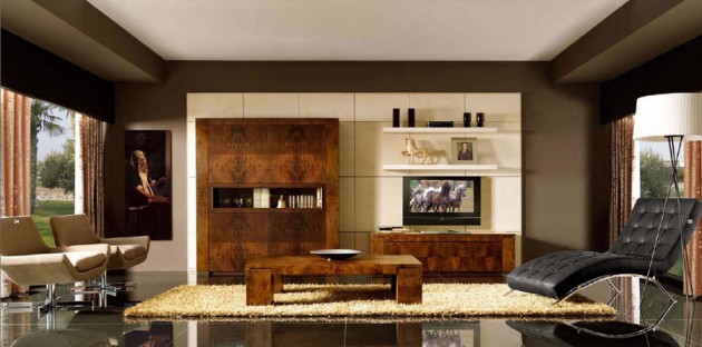 atemberaubende minimalistische Wohnzimmer holz schrank stuhl
