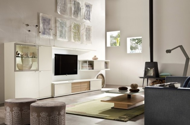 atemberaubende minimalistische Wohnzimmer weiß schrank