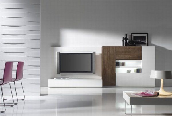 atemberaubende minimalistische Wohnzimmerdesigns fernseher lampe