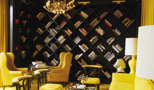 fabelhaft Bücherregale gelb sofa