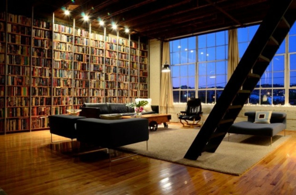fabelhaft Bücherregale leiter couch