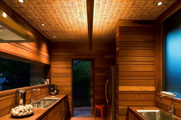 fabelhaft blattförmiges Haus Brasilien badezimmer holz waschbecken