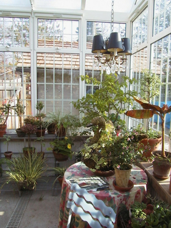 inspirierende Ideen Gartenhütten Hinterhof tisch pflanzen