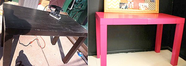 inspirierende Möbel Renovierungen rosa tisch