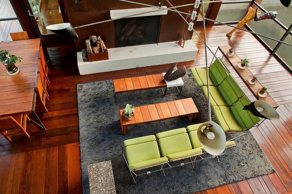 moderne elegante Residenz Texas holz grün couch