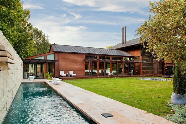 moderne elegante Residenz Texas schwimmbecken