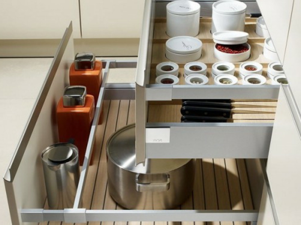 praktische Ideen Organization der Küchenschubladen küche 