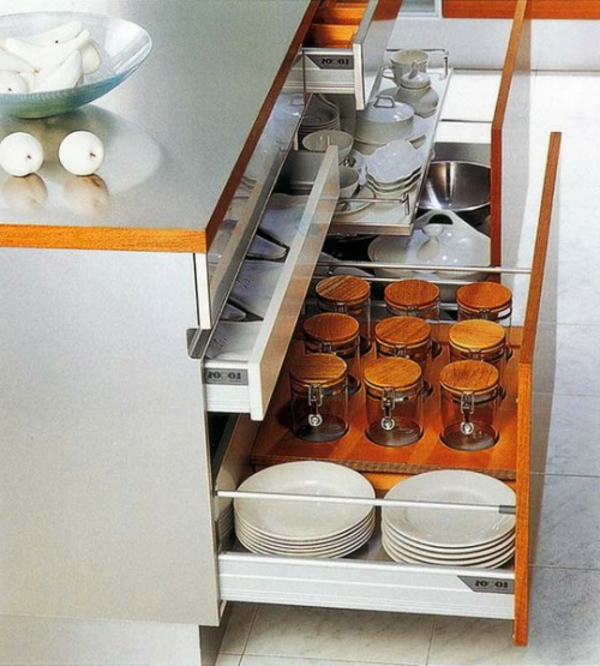 praktische Ideen Organization Küchenschubladen küche teller