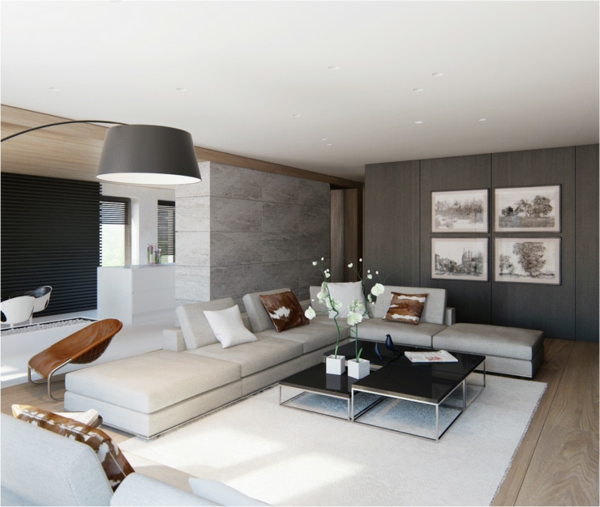 prächtige moderne Wohnzimmer Design sitzgarnitur couch tisch weiß bild