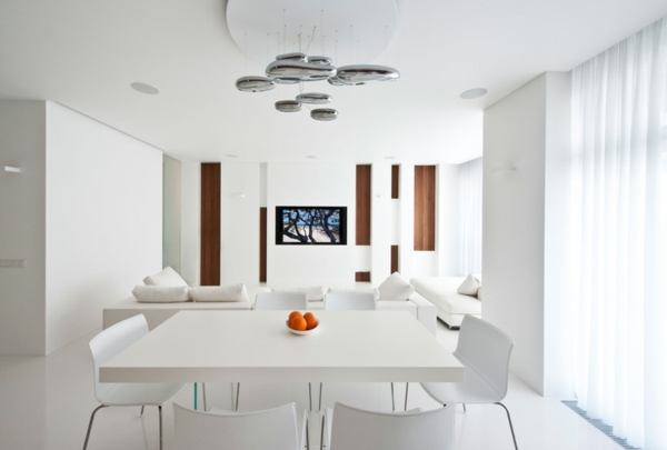 prächtige moderne Wohnzimmer Design weiß esstisch stuhl