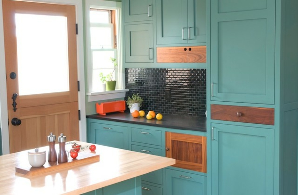 tolle Hausprojekte tisch küche blau