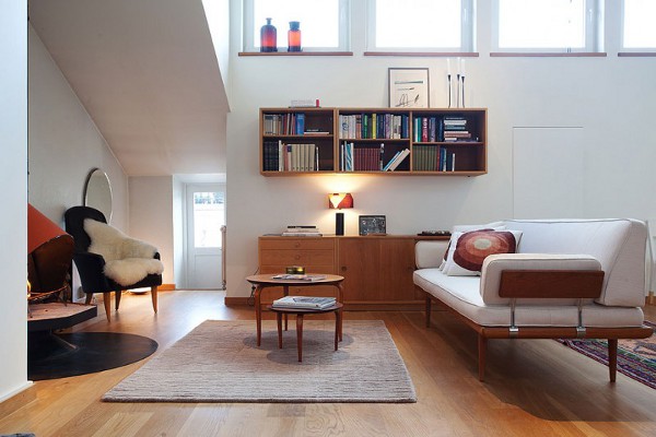 vorzüglich Apartment weiß couch sofa tisch regale