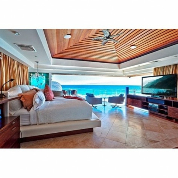 wunderschön Schlafzimmer Aussicht Strand sofa