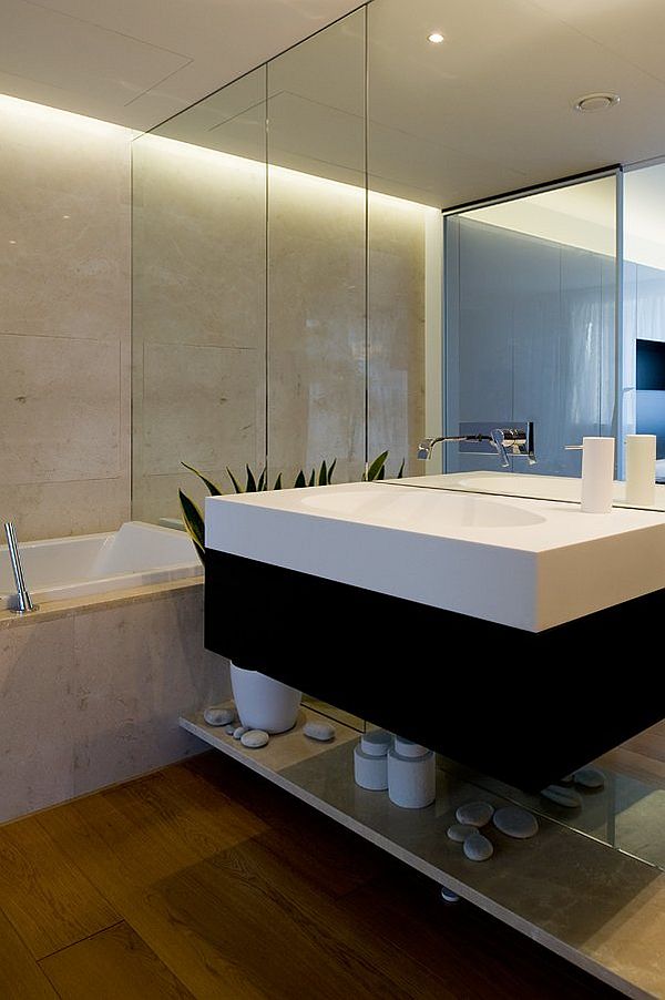 zeitgenössisch elegant Apartment Moskau waschbecken wanne