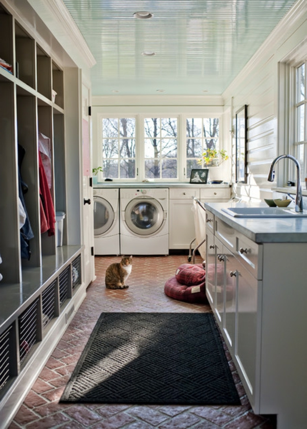 zeitgenössische super smart Wäschereiräume waschmaschine kleider spüle