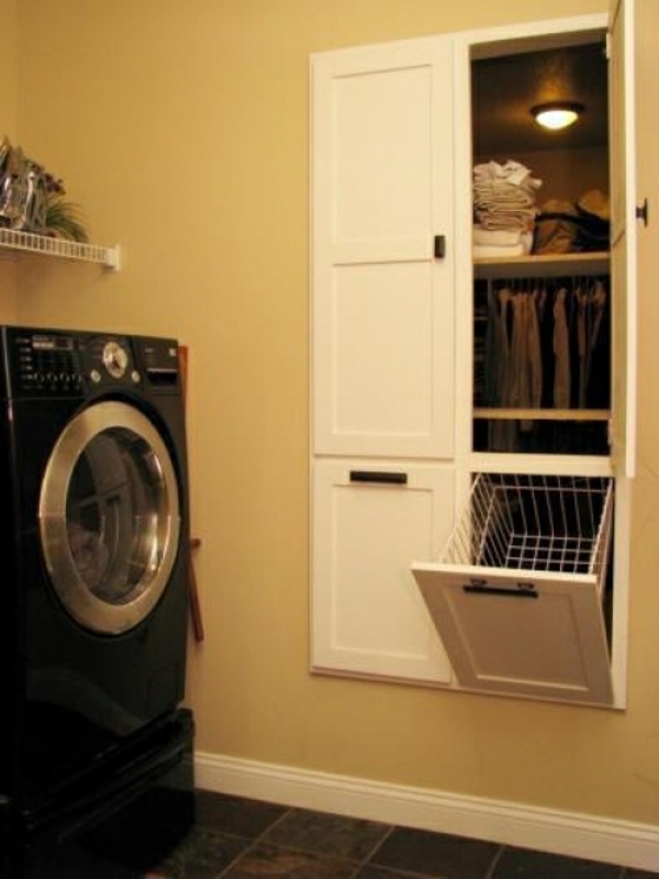 zeitgenössische smart Wäschereiräume waschmaschine schrank