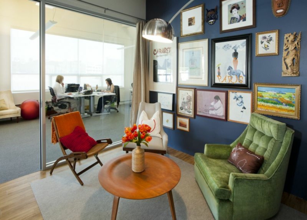 Inspirierende Büros Silicon Valley grün sofa tisch stuhl bild