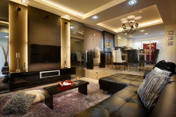 Interior Farbe bronzefarbe couch wohnzimmer