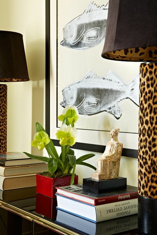 Interiors Tiermuster lampe leopard