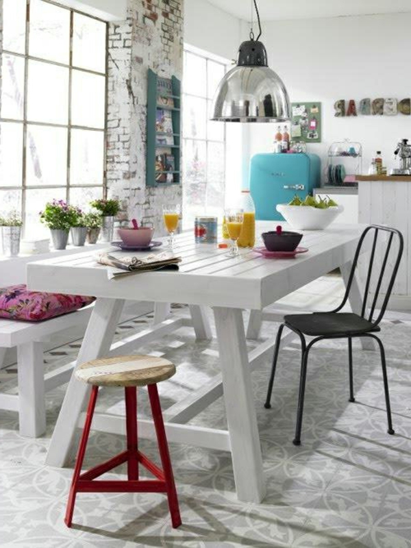 Küche Design hocker stuhl tisch weiß